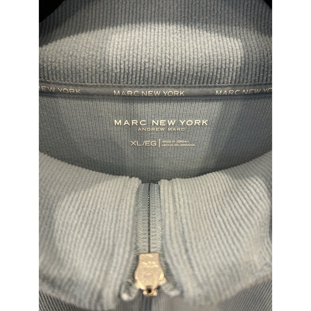 Marc New York Men's XL Half Zip Mock Neck Pullover Sweater Blue - Picture 4 of 8